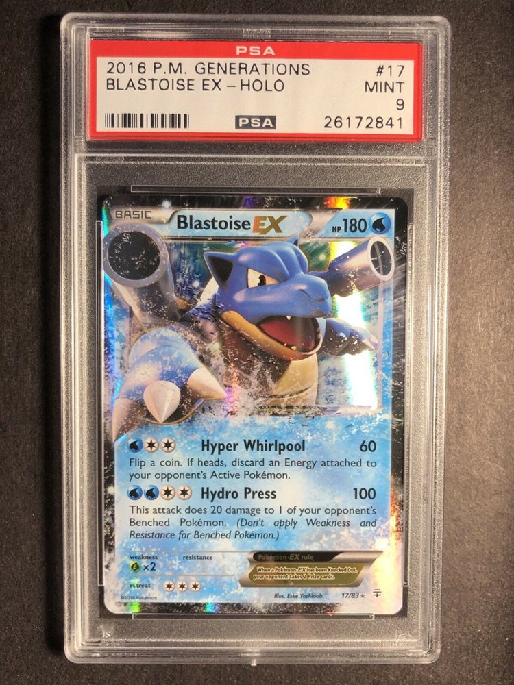 Details about / M Blastoise EX 18//83 Pokemon Generations Rare HOLO CardTCG PSA 9 Mint !