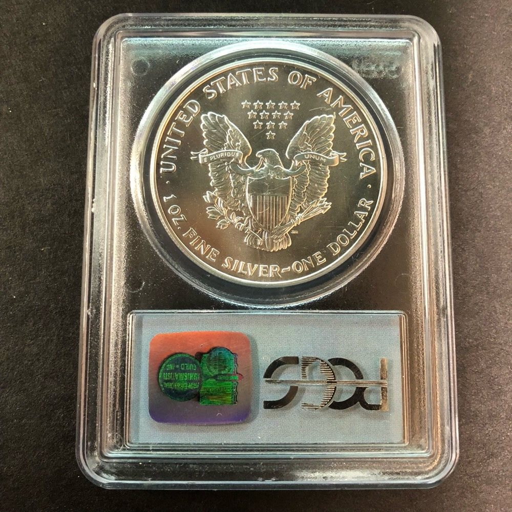 1993 SILVER EAGLE WTC GROUND ZERO RECOVERY PCGS GEM UNC! 9/11