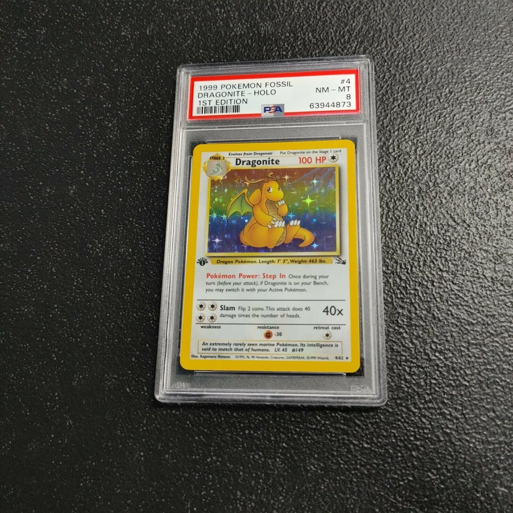 Auction Prices Realized Tcg Cards 1999 Pokemon Fossil Dragonite-Holo 1ST  EDITION