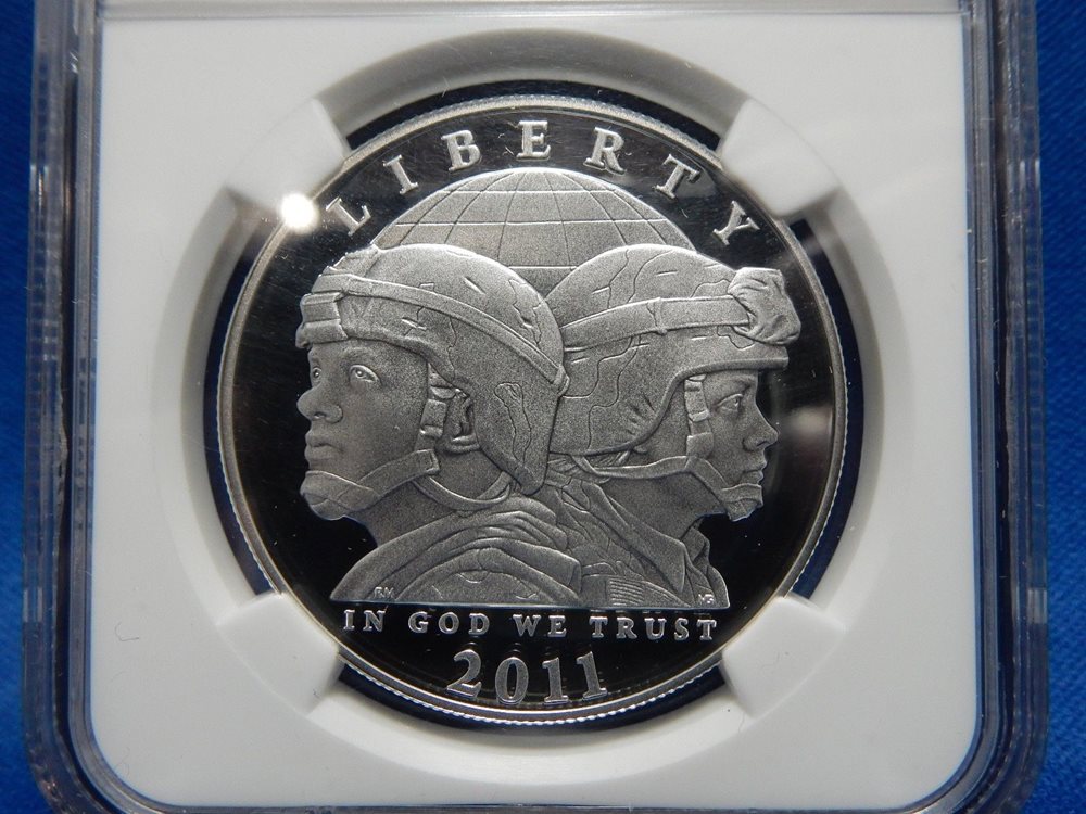 2011 US Army Commemorative Proof Silver Dollar Coin - NGC PF