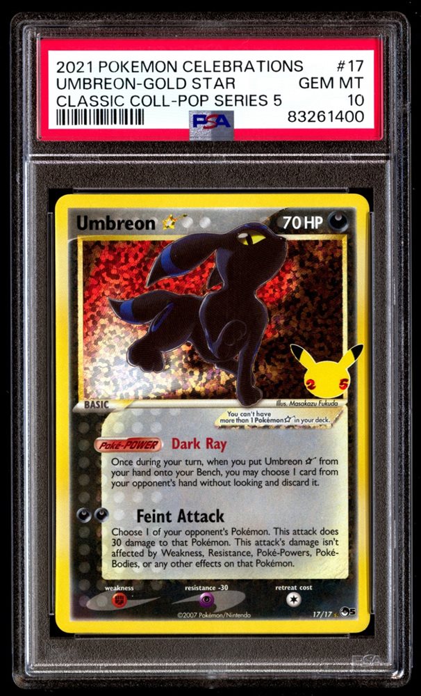 ポケモンカードゲーム 2021 UMBREON-GOLD STAR PSA 10 PSA 10 2021 Umbreon Gold Star Pokemon Japanese Promo Card