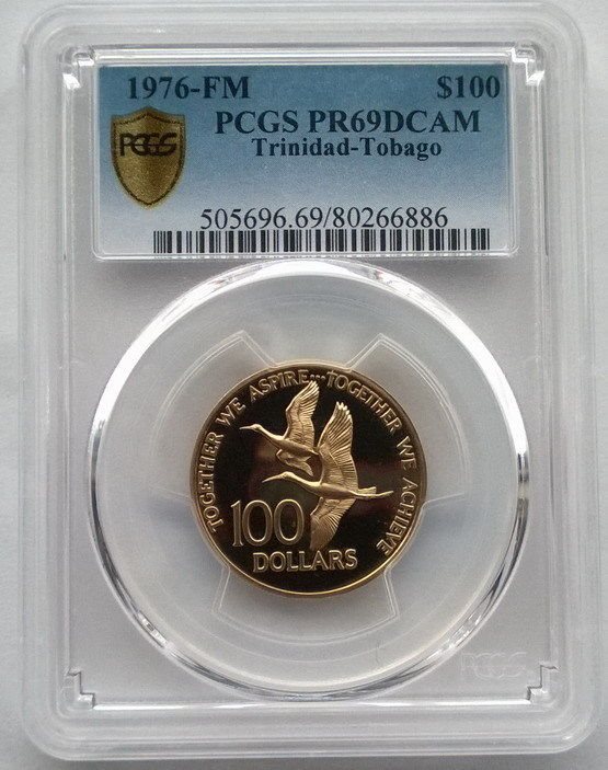 トリニダード・トバゴ 100ドル ゴールドコイン 1976年 金・貴金属買取】「トリニダード・トバゴ共和国100ドル金貨