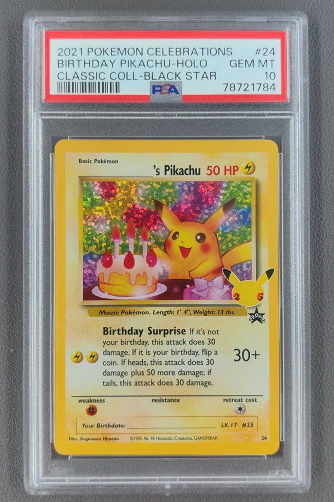バースデイピカチュウホロ 2021 PSA10 2021年誕生日ピカチュウホロカード PSA10 未開封品 - メルカリ