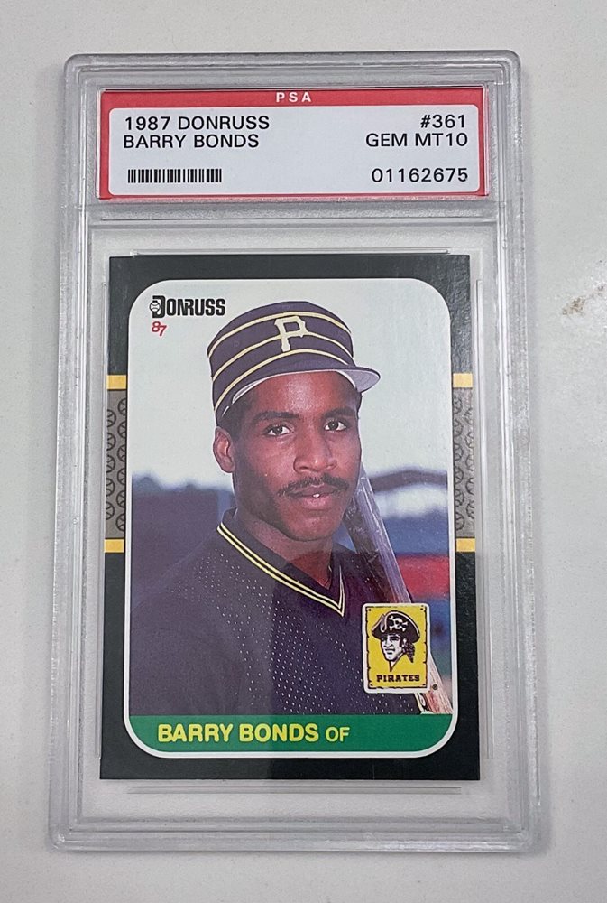 Amazon.com: Barry Bonds Rookie Card 1987 Donruss #361 PSA 9