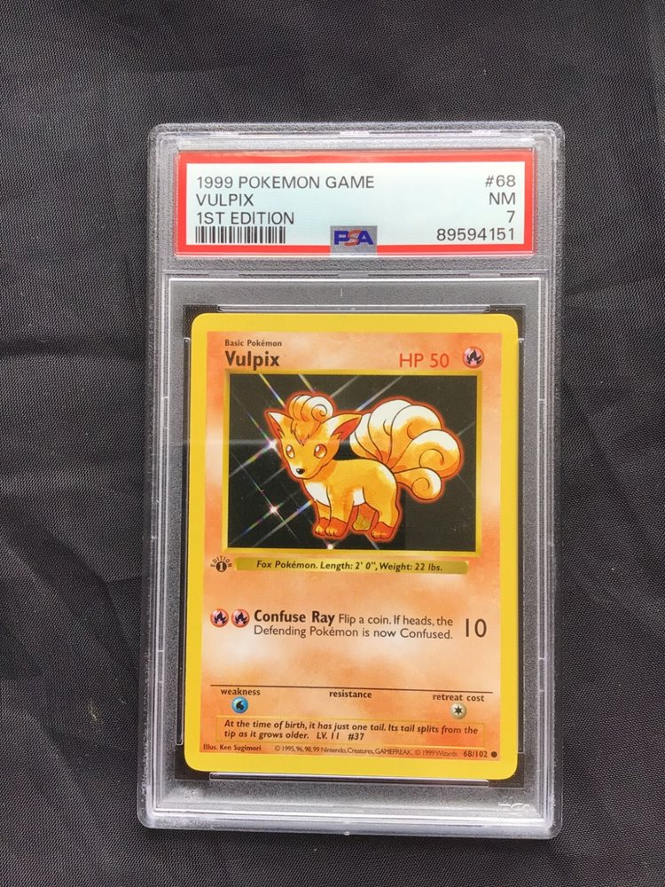 ポケモンカードゲーム Vulpix 1st edition shadow less PSA 8 - Pokemon VULPIX - 1st EDITION Shadowless Base Set