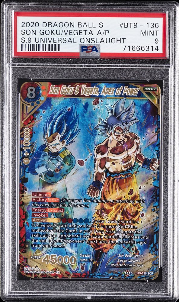 【美品】Son Goku & Vegeta Apex of Power Son Goku & Vegeta, Apex of Power SCR BGS 9.5 True Gem w/ 2x