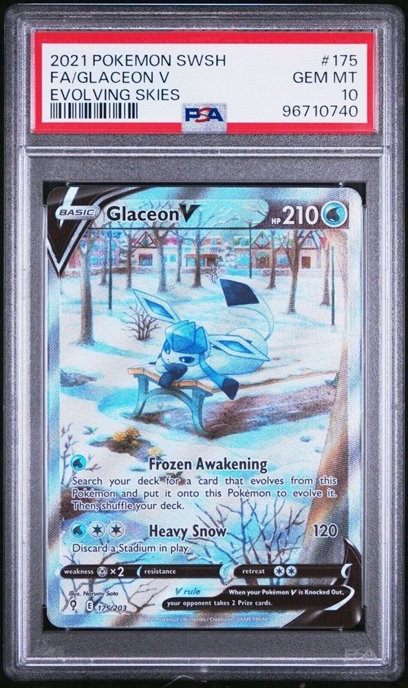 glaceon v pokemon card value Glaceon V - SWSH07: Evolving Skies [ULTRA RARE]
