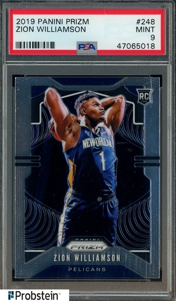 2019セレクト ザイオンウィリアムソン シルバープリズムルーキーカードPSA9 ザイオン ウィリアムソン 2019 パニーニ フープ