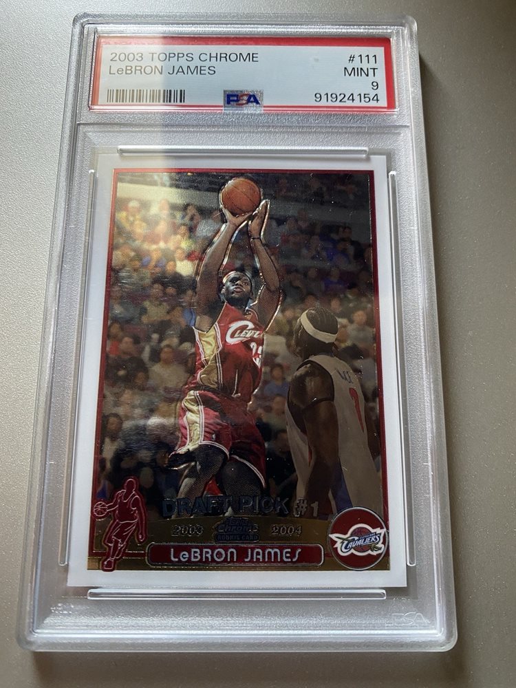 NBA カード Lebron James Topps Chrome PSA9 2003 Topps Chrome LeBron James ROOKIE RC #111 PSA 9 MINT on