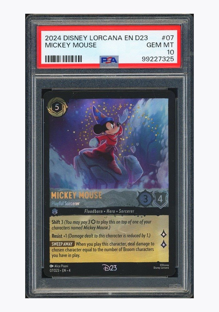 ディズニー ロルカナ ミッキー Disney D23 限定プロモ　psa10 ディズニーロルカナ D23限定プロモ ミッキーマウス 英語 - メルカリ