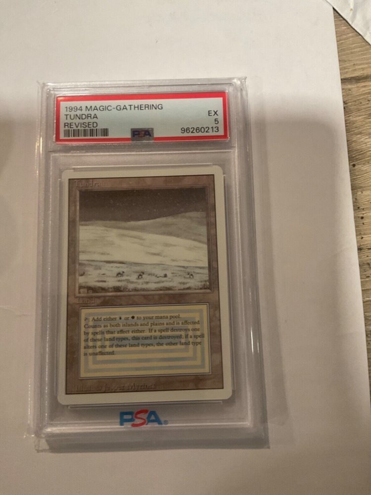 マジック：ザ・ギャザリング 1994 Magic: The Gathering Tundra NM 1994 Magic the Gathering Tundra Revised Edition Mint PSA 9