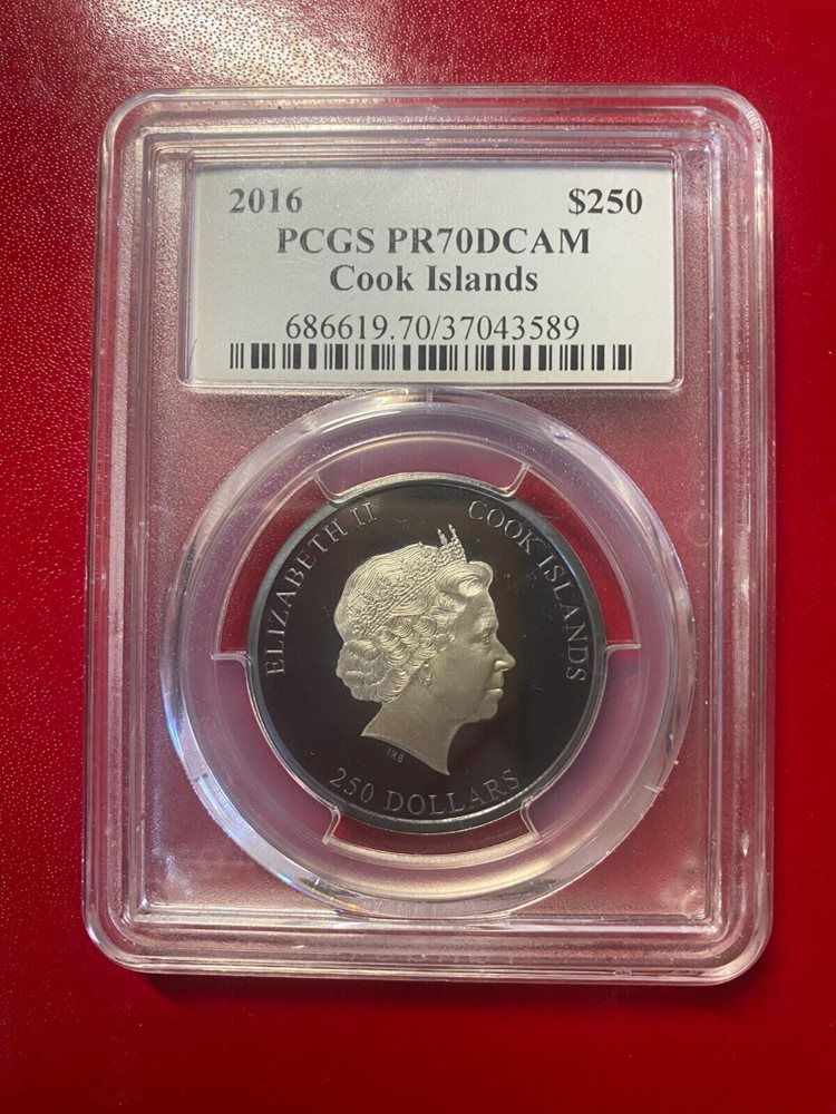 PR70 DCAM 2016 クック諸島 銀貨 世界999枚 PCGS NGC Cook Islands 2016 Palladium $250 Ronald Reagan Palladium, Black