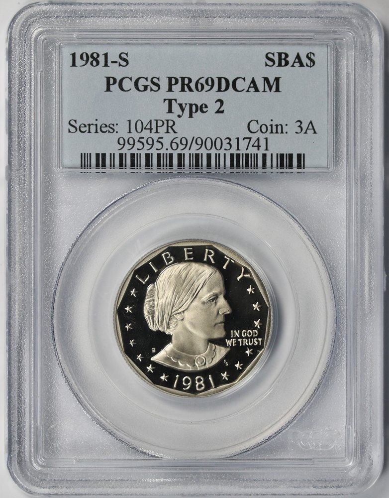 Anthony Dollar GEM DCAM PROOF TYPE ! 1981 S Susan B