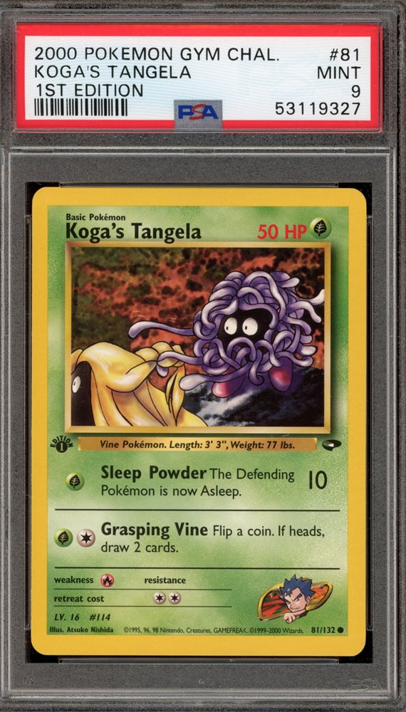 tangela basic pokemon card value Tangela AQ 112/147 main image 1