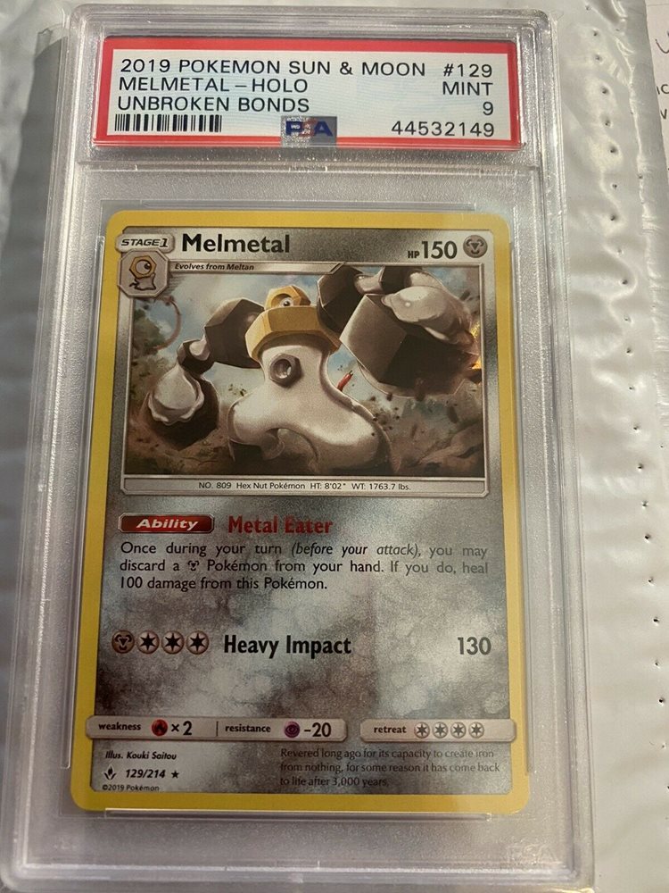 Auction Prices Realized Tcg Cards 2019 POKEMON SUN & MOON UNBROKEN BONDS Melmetal-Holo Auction Prices Realized Tcg Cards 2019 POKEMON SUN & MOON UNBROKEN BONDS Melmetal-Holo