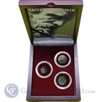 Apollo Athena Greek Gods of Power: Box of 3 Ancient Greek Coins and Poseidon