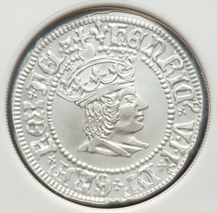 LARGER 2022 UK BRITISH MONARCHS £5 KING HENRY VII SILVER 2