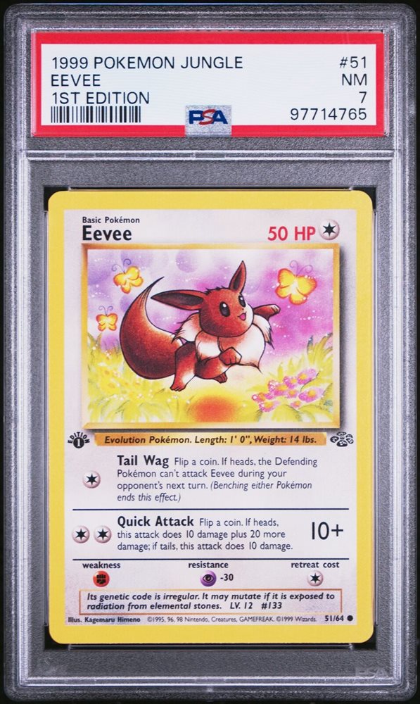 first edition eevee card Eevee 51/64