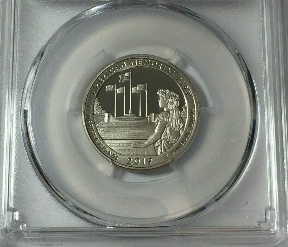 2019-S PCGS PR70 AMERICAN MEMORIAL CLAD PROOF QUARTER .25