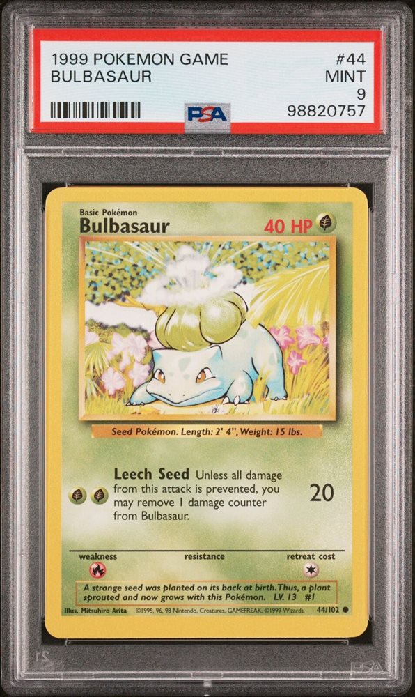 1999 bulbasaur pokemon card Bulbasaur 1st Edition Shadowless - Perfect Gift for Kids or Poke Fans - NOT Real Just for Show - Proxy NOT Replica - Might NOT Be Perfect