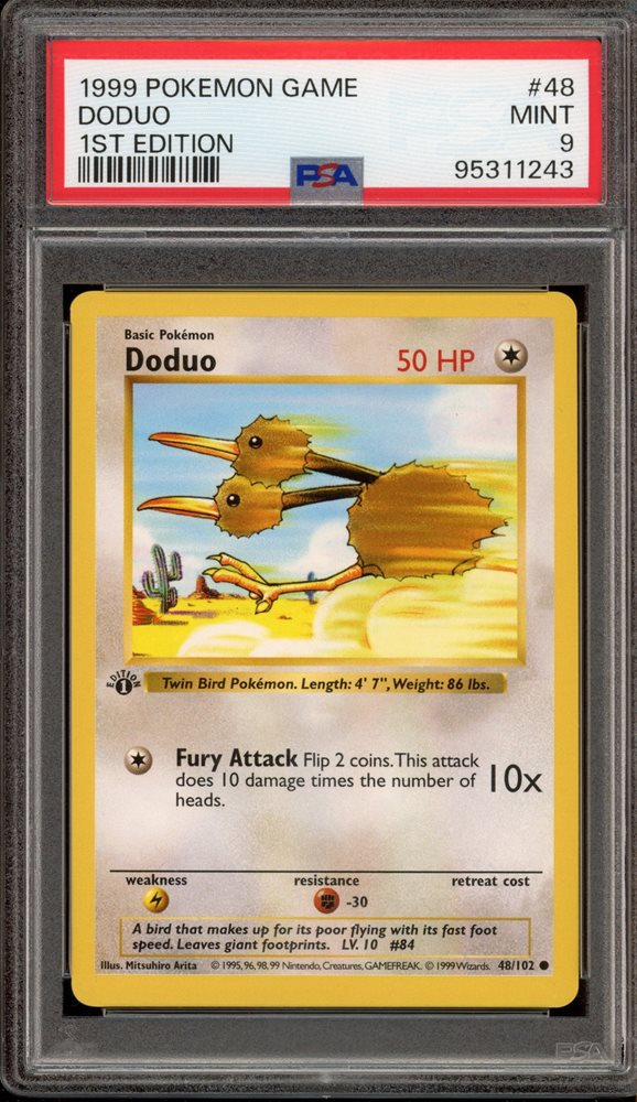 世界20枚 PSA10 カツラのドードー doduo 1999 84 10 Auction Prices Realized Tcg Cards 1999 POKEMON GAME Doduo