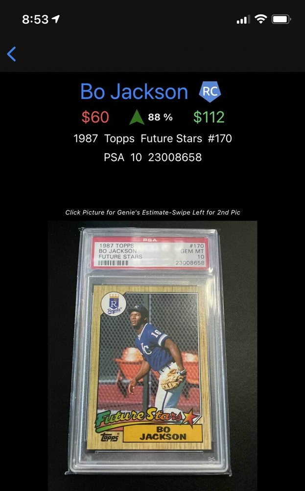 Auction Prices Realized Baseball Cards 1987 Topps BO Jackson Future Stars