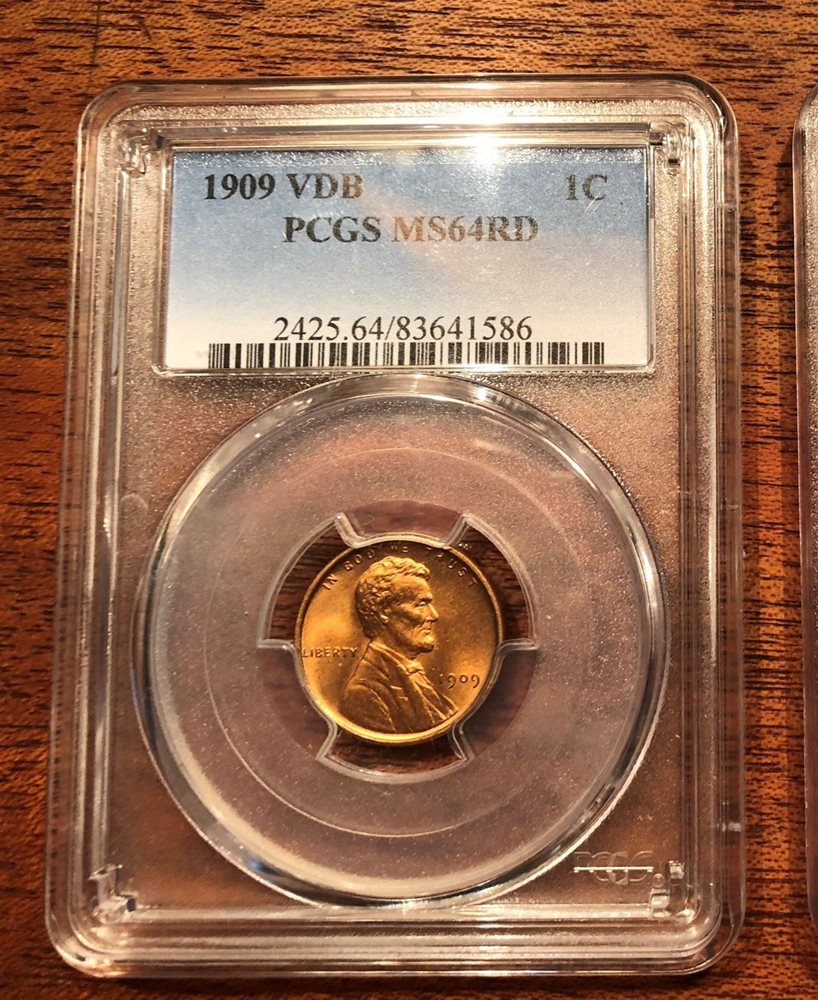 1909 VDB Lincoln Cent PCGS MS64RD, MS64RD - PCGS Auction Prices