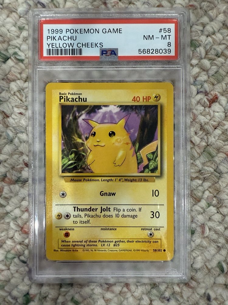 【psa9】ピカチュウ pikachu 英語版　yellow cheeks PSA 9 1st Edition Base Set Pikachu Yellow Cheeks Pokemon