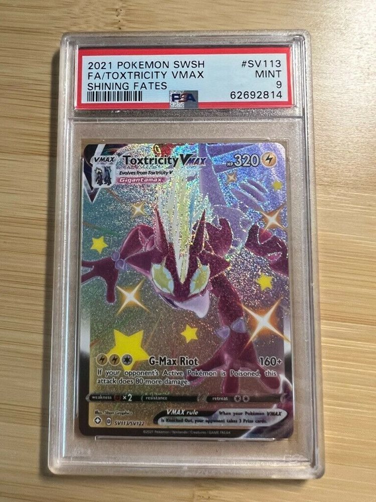 Auction Prices Realized Tcg Cards 21 Pokemon Sword Shield Shining Fates Full Art Toxtricity Vmax