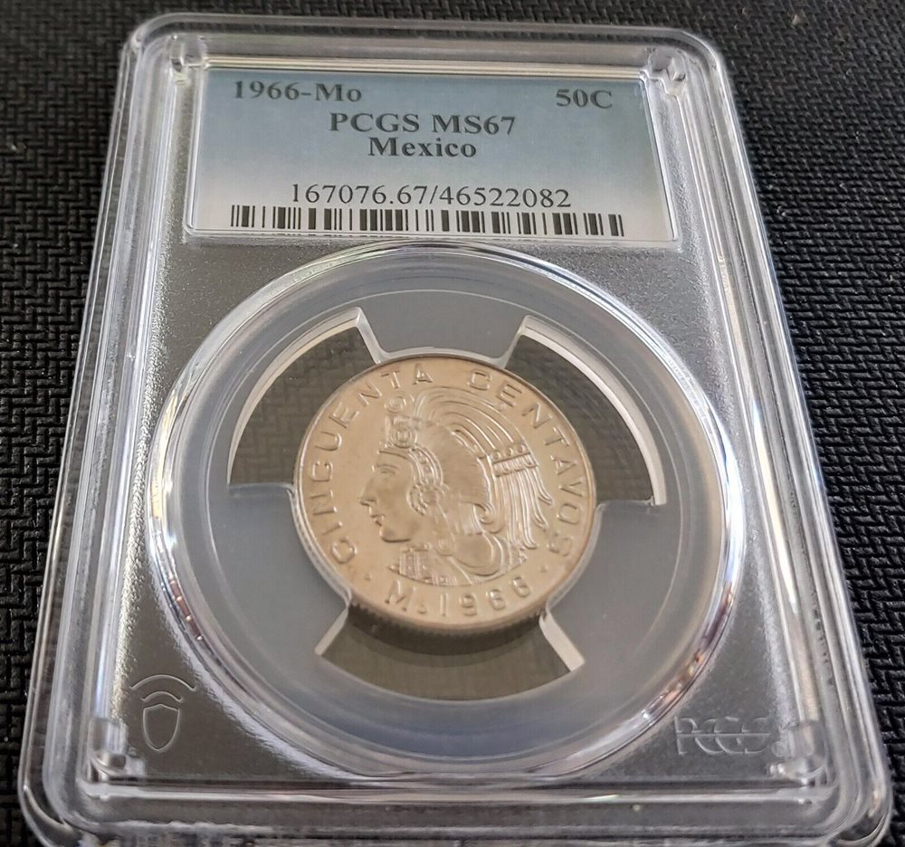 1966-MO 50C PCGS MS67 ( POP 3 ) 