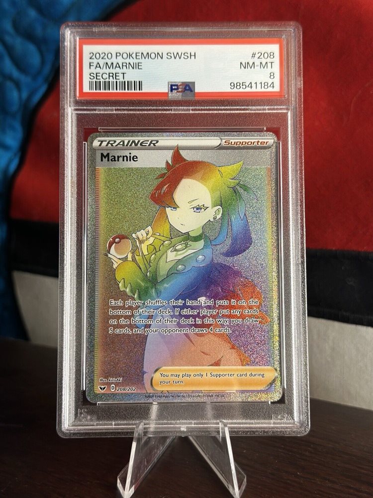 Pokemon 2020 Marnie PSA 10 Hyper Rainbow Rare Gem Mint Sword