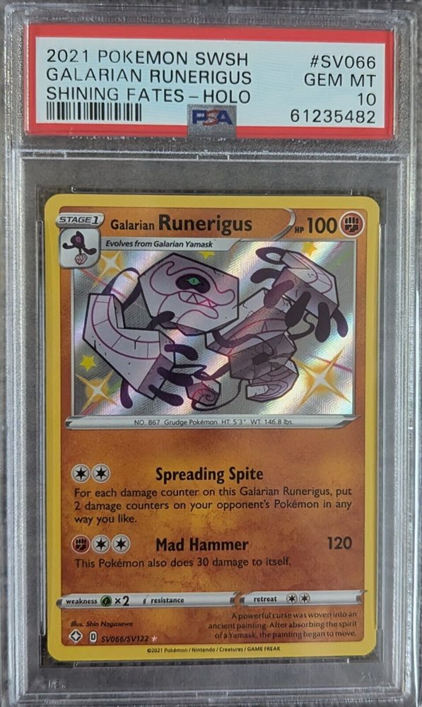 runerigus pokemon card Galarian Runerigus SV066/122