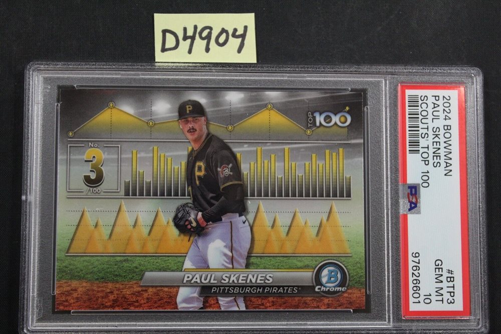 新人王最有力】 Paul Skenes Bowman Topps PSA 10（Auction Prices 