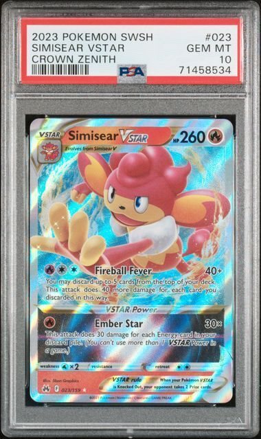 ポケモンカードゲーム Simisear VSTAR SAR PSA10 PSA 10 Simisear VSTAR SAR Pokemon Card 214/172 S12a VSTAR