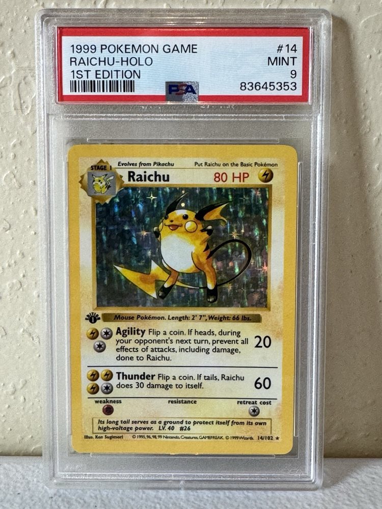 Auction Prices Realized Tcg Cards 1999 POKEMON GAME Raichu-Holo
