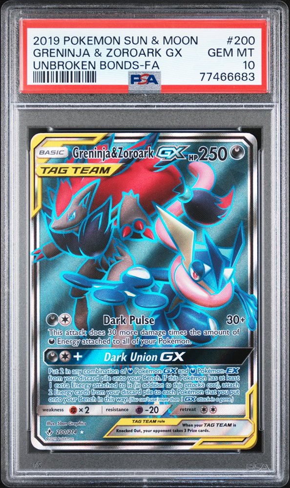 ポケモンカードゲーム Greninja & Zoroark-GX SR psa10 2019 Greninja & Zoroark GX PSA 10 SA - カルドバ