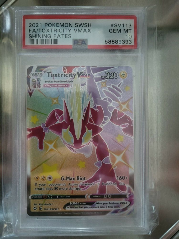 Auction Prices Realized Tcg Cards 21 Pokemon Sword Shield Shining Fates Full Art Toxtricity Vmax
