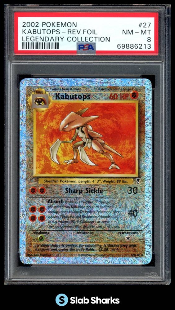 【PSA8】カブト 英語 リバホロ Legendary Collection Kabuto [Reverse Holo] #48 Prices | Pokemon Legendary