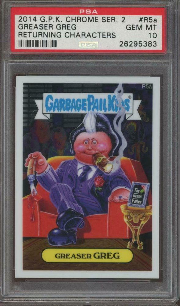 2014 Topps 2014 Garbage Pail Kids Chrome Series 2 Returning Characters #R5a Greaser Greg front