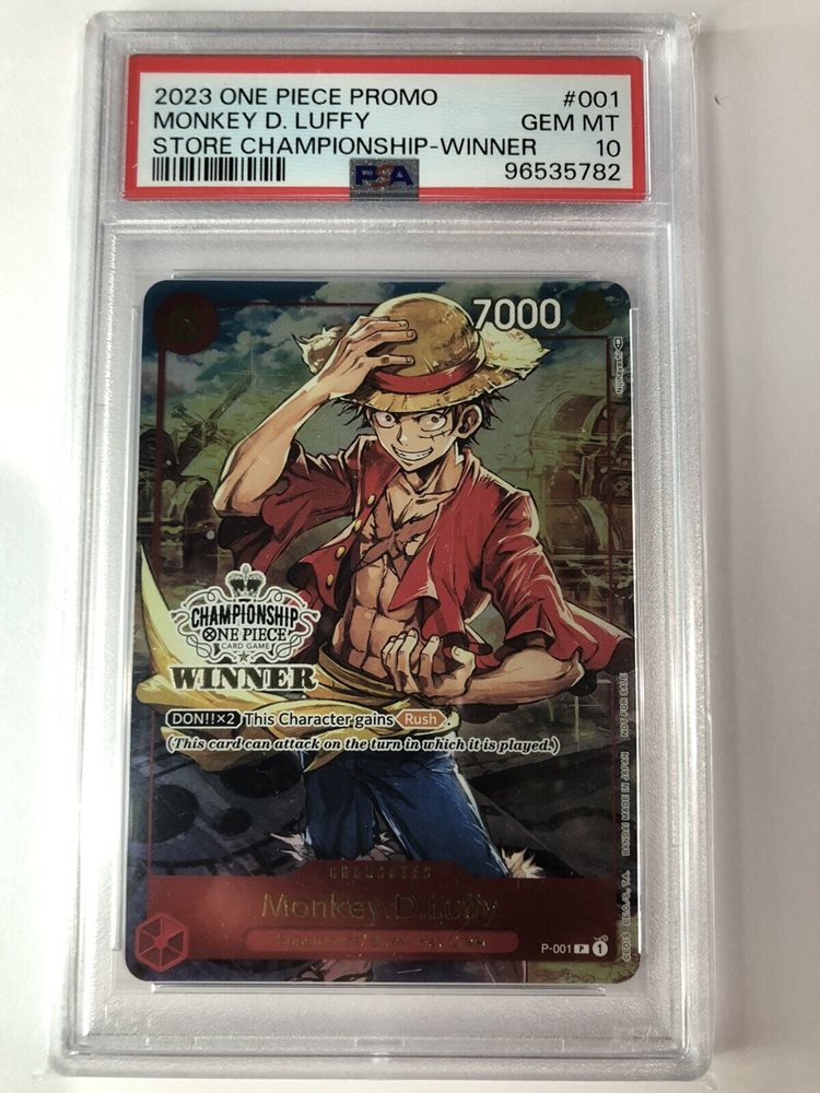 ONE PIECE - PSA10 モンキー・D・ルフィ P-001 PSA 10 Monkey D Luffy Championship Promo P-001 One Piece