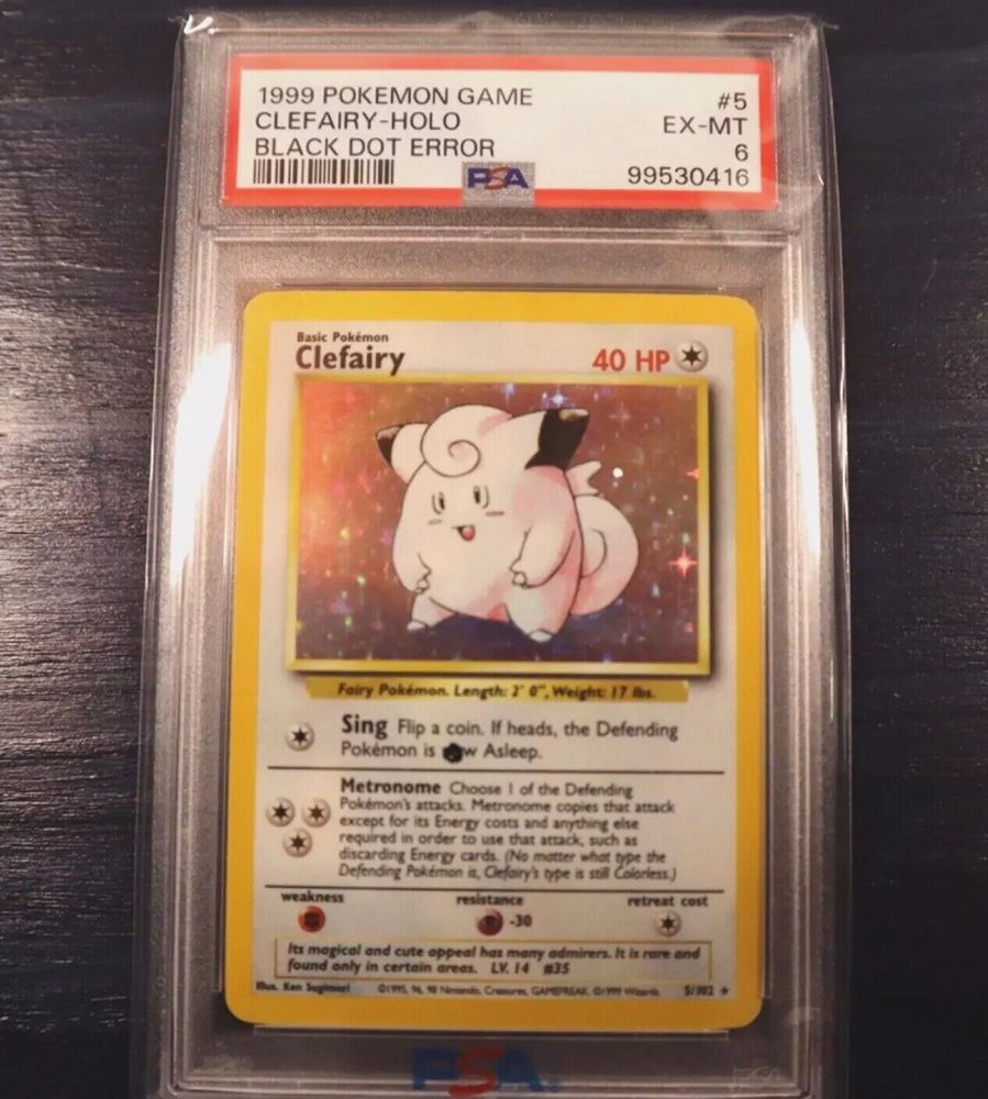 ピッピ 英語版 エラー Clefairy Black Dot Error Pokemon Card - Black Ink Dot ERROR Clefairy - Base Set 5/102