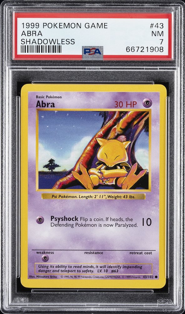 Auction Prices Realized Tcg Cards 1999 POKEMON GAME Abra