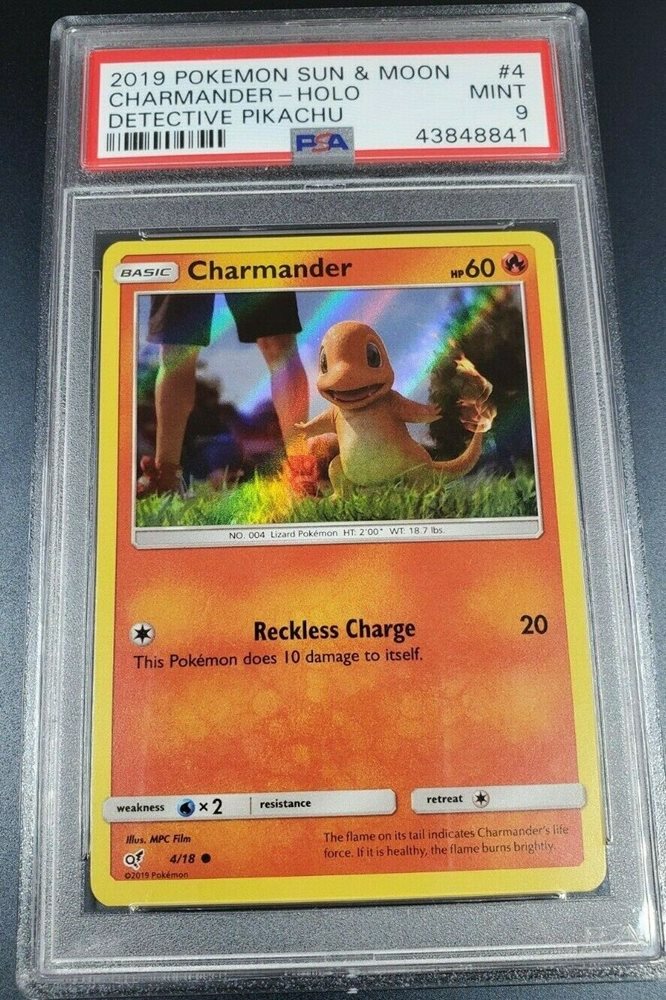 Charmander 4//18 2019 Pokemon TCG Card MINT HOLO Detective Pikachu