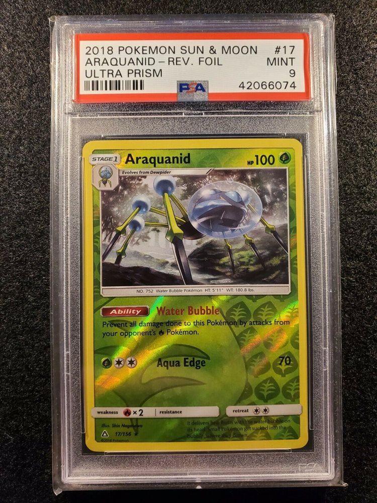 Auction Prices Realized Tcg Cards 2018 POKEMON SUN & MOON ULTRA PRISM  Araquanid-Reverse Foil