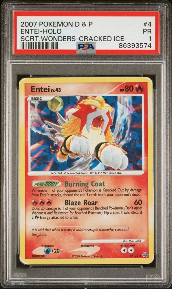 エンテイ ENTEI-HOLO PSA8 Auction Prices Realized Tcg Cards 2007 POKEMON DIAMOND