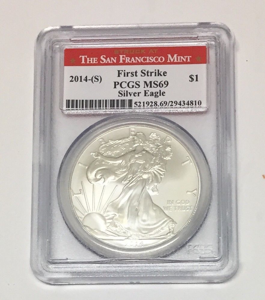 2014 MS69 American Eagle Silver Dollar First Strike PCGS 1 oz