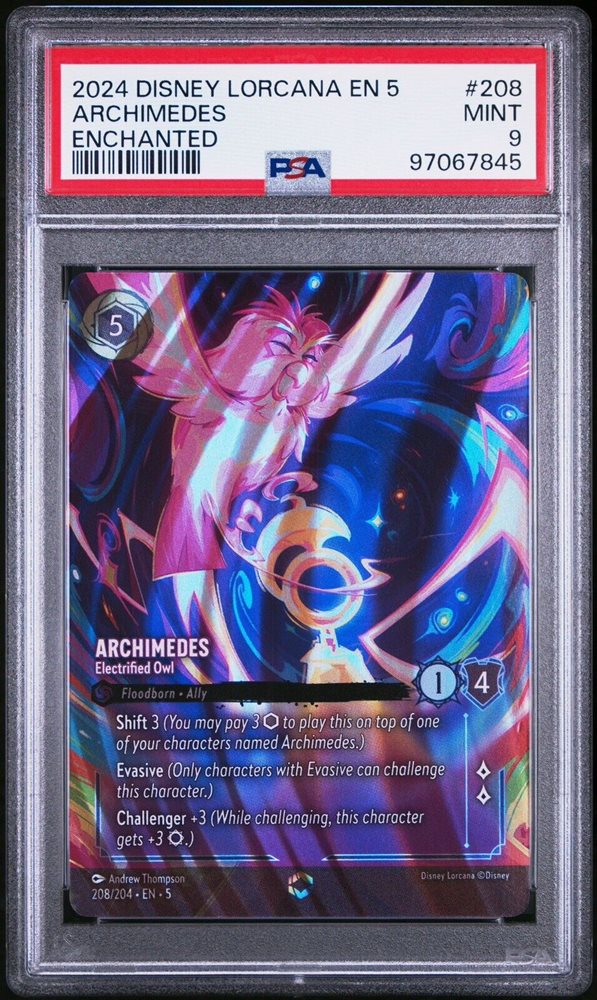 PSA10 Disney Lorcanaアルキメデス #208 7450 PSA10 Disney Lorcana