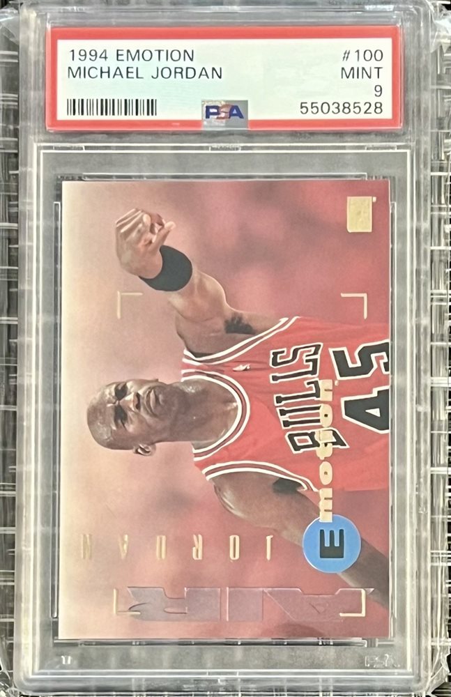 マイケルジョーダン　NBAカード1994-95 EMOTION#100 PSA9 1994-95 Emotion #100 Michael Jordan - NM-MT