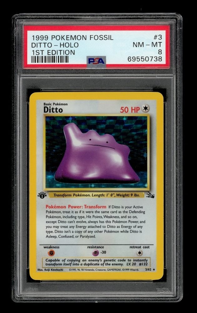 Auction Prices Realized Tcg Cards 1999 POKEMON FOSSIL Ditto-Holo
