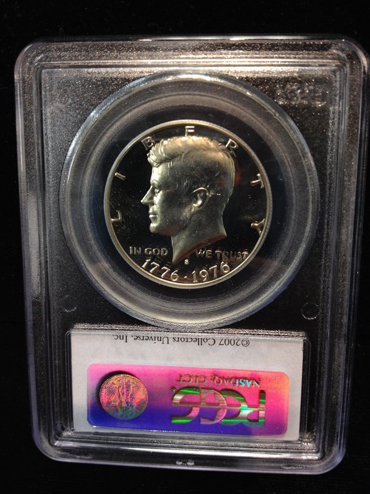 1976-S Silver PCGS GEM Proof BICENTENNIAL 50C DESIGNER BY SETH